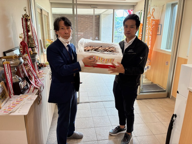 ヤマカ水産さま、干物の寄贈ありがとうございました！